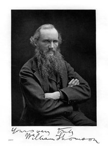 William Thomson, Lord Kelvin, İrlandalı-İskoç matematikçi, fizikçi ve mühendis, 1877 by Unbekannt