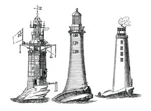 Winstanley, Smeaton ve Rudyerd fenerleri, 1833 by Unbekannt