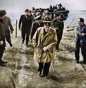 Ren Nehri boyunca Winston Churchill. Almanya