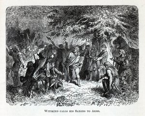Wittekind, Saksonlarını Silahlanmaya Çağırıyor, 1882 by Unbekannt