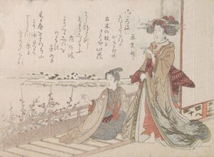 Bir Verandada Kadın ve Gençlik, 1806. by Unbekannt