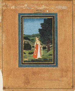 Bir gece manzarasındaki kadın, muhtemelen bir orman, 19. yüzyıl by Unbekannt