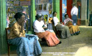 Piyango bileti satan kadınlar, Panama Şehri, Panama, c1920s by Unbekannt