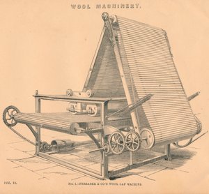 Yün Makineleri: Ferrabee & Co.s Yün Lap Makinesi, c1880 by Unbekannt