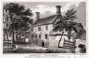 Woolsthorpe Malikanesi, Grantham yakınlarında, Lincolnshire, Sir Isaac Newton