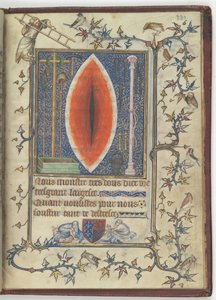 Bonne de Luxembourg'un Mezmur ve Dua kitabından İsa'nın Yarası, yaklaşık 1345 by Unbekannt