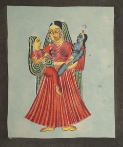 Yasoda Holding Krishna ve Radha, 1800