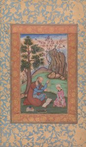 Manzarada Oturan Genç Prens ve Mentor, ca. 1600. by Unbekannt