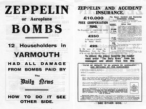 Zeplin ve kaza sigortası reklamı, 1910 by Unbekannt