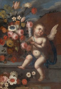Cupid I ile natürmort. by Unbekannt