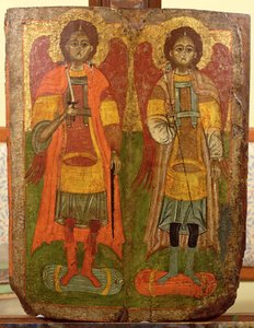 Başmelekler Mikail ve Cebrail, Bizans ikonası, erken dönem, 10-11. yüzyıl by Unbekannt Unbekannt