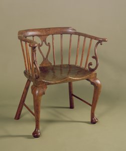 Burr porsuk ve karaağaç Windsor sandalye, c.1760 by Unbekannt Unbekannt