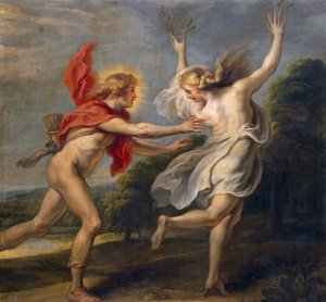 Daphne ve Apollo (petrol) by Unbekannt Unbekannt