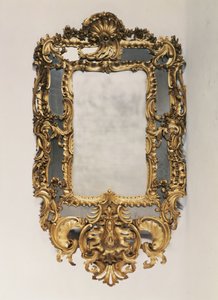 George II oyma yaldızlı ayna, 18. yüzyılın ortalarında by Unbekannt Unbekannt