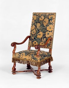 George II iğne işi kaplı kanepe, c.1745. Serpantin sırtlı, oymalı kabriole ayaklı, iğne işi kaplı kavisli kollar. by Unbekannt Unbekannt