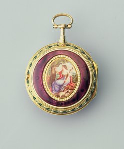 Altın ve emaye konsolosluk kasalı silindir saat, Thomas Grignion ve Son, 1777
