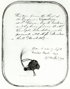 Hair cut from the head of Emperor Napoleon by Giovanni Natale Santini and given by him to William Temple Franklin, 1816 (hair) by Unbekannt Unbekannt