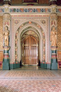 Parlamento Binaları, Soygun Odasına Giriş, Kraliyet Galerisi, 1841 dolayları, Sir Charles Barry, (1795-1860) & Augustus Pugin, (1812-52) Westminster, Londra, Birleşik Krallık by Unbekannt Unbekannt