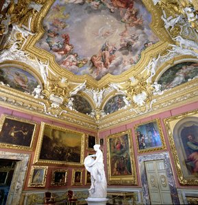Pietro da Cortona, Palazzo Pitti, Floransa, İtalya tarafından resimlerle Sala di Giove (Jüpiter Odası) iç by Unbekannt Unbekannt