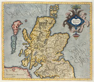 İskoçya Krallığı Haritası, 17. yüzyıl Scotia Regnum (Mercator Atlas