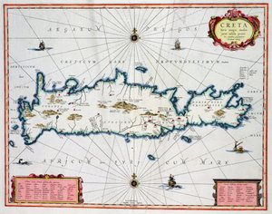 Abraham Ortelius (1527-98) tarafından hazırlanan Girit Adası