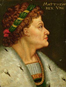 Matthias I, Hunyadi (kağıt üzerinde yağlı boya) by Unbekannt Unbekannt