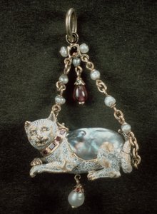 Doğal barok incili Rönesans kedi kolye ucu by Unbekannt Unbekannt