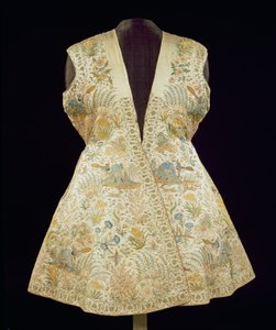 Satin Hunting Coat Embroidered with Silks in Chain Stitch, North Indian (Mughal), Ist half of 17th century (satin and silk) by Unbekannt Unbekannt