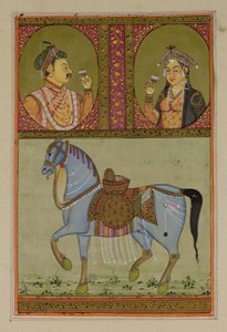 Şah Cihan (1592-1666) ve Muntaz Mahal, eşi (ö.1629), Babür by Unbekannt Unbekannt
