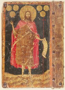 Altın Florinli St. John the Baptist, Coiners Loncası Anayasası ve Tüzüğünün kapağından, c.1380 by Unbekannt Unbekannt