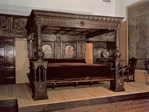 The Great Bed of Ware, oyma meşe, 1580 by Unbekannt Unbekannt