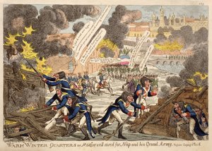 Ilık Kış Mahalleleri veya Moskova, Napolyon ve Büyük Ordusu için Williams tarafından, Rus Kampanyası Mayıs 1813 başlıklı bir diziden iyi havalandırılmış by Unbekannt Unbekannt