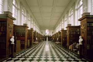 Wren Kütüphanesi, İç görünüm, 1676-84, Sir Christopher Wren, Trinity College, Cambridge, Birleşik Krallık tarafından inşa edildi (1632-1723) by Unbekannt Unbekannt