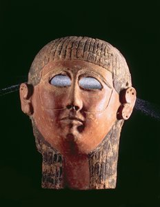 00368 Sakallı maske, Kartaca, Tunus, Fenike, MÖ 4. yy (kalıplanmış, boyalı pişmiş toprak) by Unbekannt