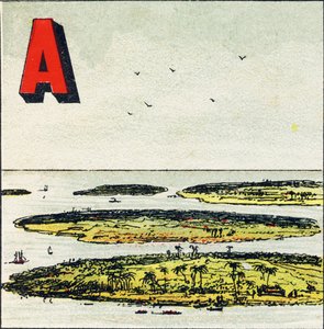 C: Takımadalar. Aynı denizde birleşmiş bir adalar grubudur - Coğrafi Alfabeden alınmış gravür. Guerin-Muller et Cie, yayıncılar, Paris by Unbekannt