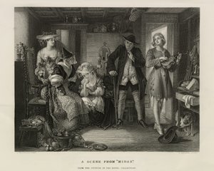 Midas'tan bir Sahne, Büyük Britanya, 1850 dolayları (gravür) by Unbekannter Künstler