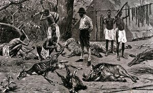 Harika bir av günü! 1900 (gravür) by Unbekannter Künstler