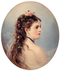 Adela-Juana-Maria, Adelina Patti olarak bilinir (tuval üzerine yağlı boya) by Unbekannter Künstler