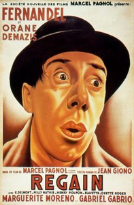 Marcel Pagnol tarafından Fernandel 1937 ile birlikte Récolte filminin afişi (Jean Giono