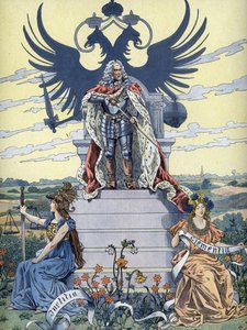 “Tanrı İmparatoru korusun” alegorisi, 1900 civarı (Resim) by Unbekannter Künstler
