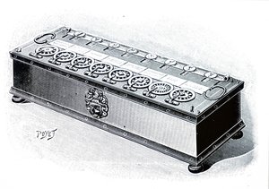 Blaise Pascal tarafından tasarlanan bir ekleme makinesi. by Unbekannt