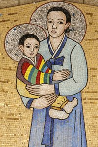 Müjde bazilikası : Korean Virgin, Nazareth, İsrail by Unbekannt