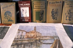 Antika ticaret pazarı, Naviglio Grande, Milano, Lombardiya, İtalya by Unbekannt
