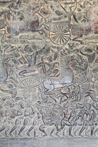 Angkor wat, Kamboçya'nın kuzey galerisindeki kabartmalar by Unbekannter Künstler