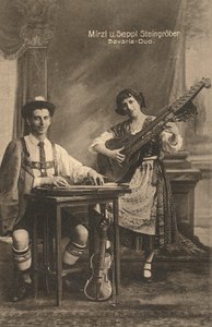 Bavyera-Duo, Almanya, 1910 dolayları (kartpostal) by Unbekannter Künstler