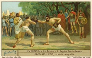 Aeneas'ın babasının ölüm yıldönümünde boks maçı by Unbekannter Künstler