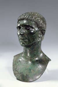 Bir adamın bronz başı, Roma, MÖ 1. yüzyılın başı veya MS 2. yüzyılın by Unbekannt