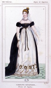 Caroline Bonaparte, 1810 civarı (gravür) by Unbekannter Künstler