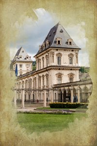 Castello del Valentino, Torino, Piedmont, İtalya (manipüle edilmiş fotoğraf) by Unbekannt