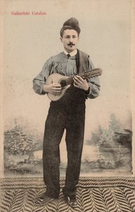 Katalan Gitarist, 1910 dolayları (kartpostal) by Unbekannter Künstler